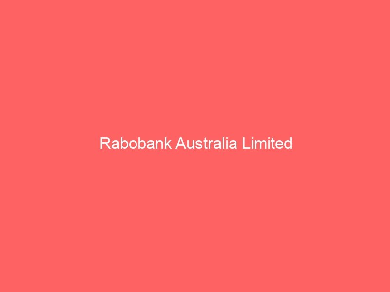 Rabobank Australia Limited